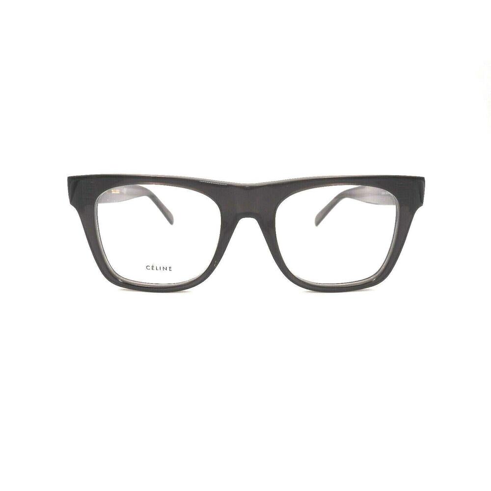 Celine Designer Cat Eye Eyeglass Frames Dark Grey with Demo Lens CL50018I